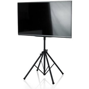 lot 29843 image: Gator Frameworks Deluxe Adjustable Quadpod LCDLED stand with Lift Piston for Screens up to 65 (GFW-AV-LCD-25)