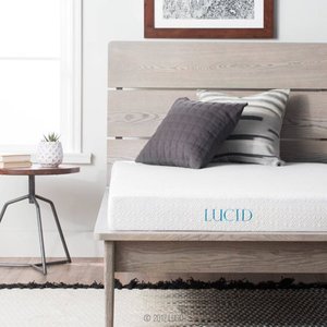 lot 29856 image: LUCID 5 Inch Gel Memory Foam Mattres Mattress, Twin, White