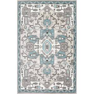 lot 29880 image: Clearance Home Dynamix Boho Devona Modern Area Rug, Ikat Silver 79x102