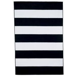 lot 29883 image: Lavish Home Breton Stripe Area Rug, 4 by 6, BlackWhite