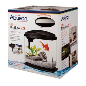 lot 29905 image: Aqueon LED Minibow Aquarium Starter Kits with LED Lighting, 2.5 Gallon, White