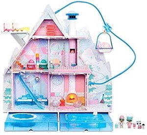 lot 28313 image: L.O.L. Surprise Winter Disco Chalet Wooden Doll House with Exclusive Family & 95 Surprises