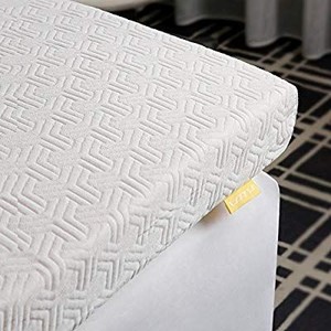 lot 28320 image: UTTU 3-Inch Red Respira Memory Foam Mattress Topper, 2-Layer Ventilated Design Bed Topper, Removable Hypoallergenic Soft Cover, CertiPUR-US - King Size