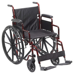 lot 28335 image: Drive Medical Rebel Lightweight Wheelchair, Red
