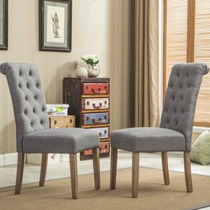 lot 28341 image: Roundhill Furniture Habit Parsons Chair (Set of 2)