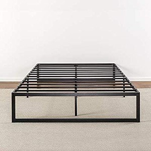 lot 28347 image: Zinus Abel 14 Inch Metal Platform Bed Frame with Steel Slat Support, Mattress Foundation, Full