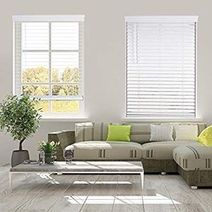 lot 28379 image: 2 Cordless Faux Wood Blind
