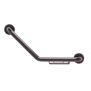 lot 28381 image: CSI Bathware BAR-BB12-TW-125-OB-SOAP Boomerang Grab Bar with wire soap dish, Oil Rubbed Bronze