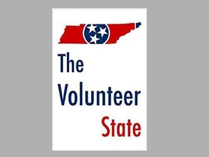 lot 28389 image: ArtsyCanvas Tennessee - The Volunteer State Map Flag (36x24 Poster)