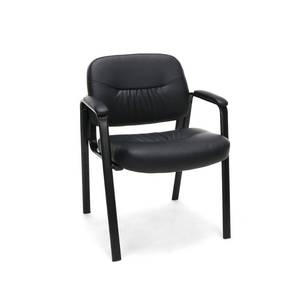 lot 28403 image: Bonded Leather Executive Side Chair Black - OFM
