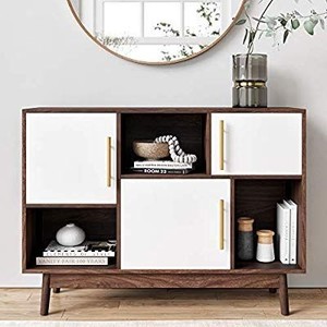 lot 28412 image: Nathan James 75502 Ellipse Modern Multipurpose Display Storage Unit Entryway Furniture