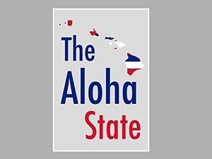 lot 28434 image: ArtsyCanvas Hawaii - The Aloha State Map Flag (36x24 Poster)
