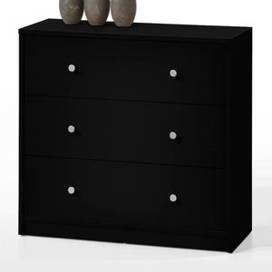 lot 28444 image: Tvilum Portland 3 Drawer Chest, Black