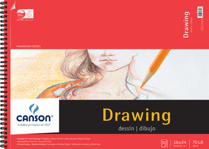 lot 28491 image: Canson Foundation Series Drawing Pads - 18x24 - 18x24