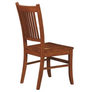 lot 30013 image: Side Chair in Medium Brown Finish - Set of 2