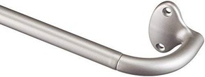 lot 30035 image: AmazonBasics Room Darkening Curtain Rod - 28 to 48, Nickel - 244242-411-A60