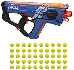lot 30036 image: Perses Mxix-5000 Nerf Rival Motorized Blaster (Blue) -- Fastest Blasting Rival System, up to 8 Roundsper S -- Rechargeable Battery, Quick-Load Hopper