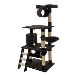 lot 30048 image: Go Pet Club 62-Inch Cat Tree, Black