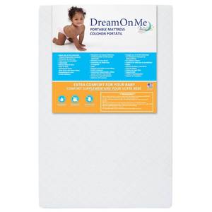 lot 30064 image: Dream On Me 3 MiniPortable Crib Mattress, White