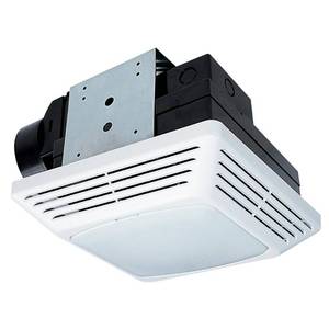 lot 30066 image: Air King High Performance 70 CFM Ceiling Exhaust Bath Fan with LED Light, ENERGY STAR, White