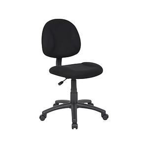 lot 30083 image: Boss Office Products Perfect Posture Delux Fabric Task Chair without Arms in Black