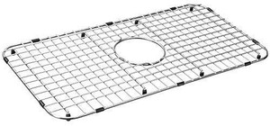 lot 30093 image: Serene Valley Sink Bottom Grid 25-18 x 12-78, Centered Drain with Corner Radius 1-12, Sink Grid Stainless Steel NDG2513C
