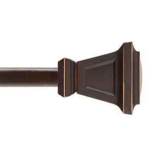 lot 30096 image: Kenney Seville 58 Standard Decorative Window Curtain Rod, 28-48, Oil Rubbed Bronze