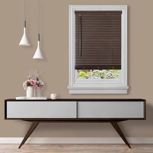 lot 30097 image: Cordless GII Madera Falsa 2 Faux Wood Plantation Blind