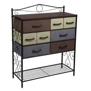 lot 30101 image: Household Essentials 8-Drawer Storage Cabinet with Bottom Shelf, Adult Unisex, Black Blue Brown Green