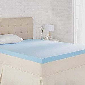 lot 30153 image: AmazonBasics Cooling Gel-Infused Memory Foam Mattress Topper - Ventilated, CertiPUR-US Certified Foam, 3-Inch - King