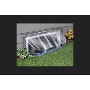 lot 30169 image: Maccourt Heavy-Duty Rectangular Window Well Cover 44.25 in. x 12 in. x 14 in. Plastic