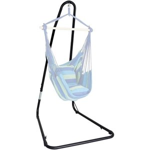 lot 30172 image: Sorbus Hammock Chair Stand for Hanging Chairs, Swings, Loungers, 330 Pound Capacity, Perfect for IndoorOutdoor Patio, Deck, Yard (Adjustable Stand)