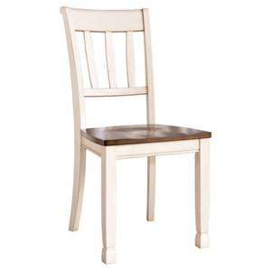 lot 30185 image: 2pc Whitesburg Dining Room Side Chair Cottage White - Signature Design by Ashley, Adult Unisex, Brown White