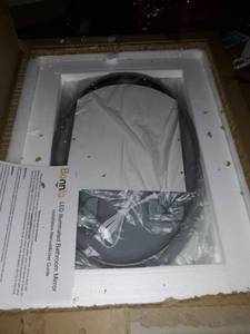 lot 30202 image: 36x28 LED Illuminated Bathroom Mirror