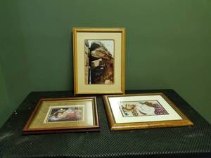 lot 6009 image: Three Framed Art Pieces