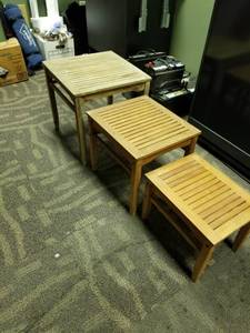 lot 6048 image: Set of 3 Nesting Tables