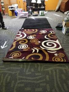 lot 6050 image: Brown & Black 5 x 7 Rugs
