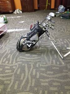 lot 6059 image: Golf Clubs and Bag w Built In Stand