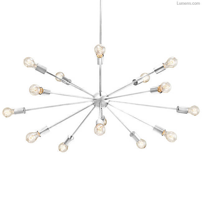 lot 2204 image: Justice Design Group Axion 15 Light 42 Wide Sputnik Chandelier