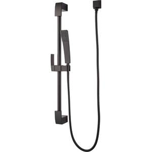 lot 2267 image: Pfister Kenzo Single Function Hand Shower with Hose, Supply Elbow, and Slide Bar