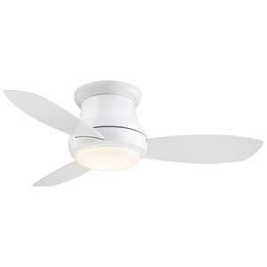 lot 2258 image: MinkaAire Concept II 44 3 Blade Indoor LED Flush Mount Ceiling Fan with Remote Included