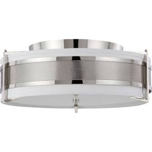 lot 2275 image: Nuvo Lighting Diesel 4 Light 24 Wide Flush Mount Drum Ceiling Fixture