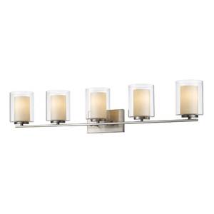 lot 2261 image: Z-Lite Willow 5 Light 40-12 Wide Bathroom Vanity Light