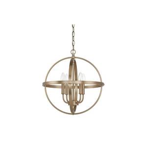lot 2277 image: Capital Lighting 4 Light 17 Wide Taper Candle Pendant