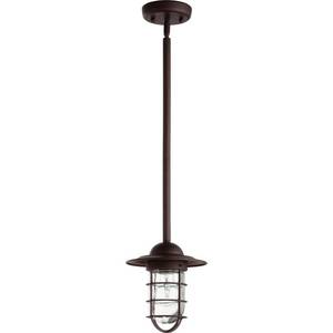 lot 2279 image: Quorum International Bowery Single Light 10 Wide Outdoor Mini Pendant - Finish color