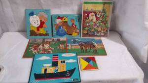 lot 19319 image: vintage childrens puzzles lot
