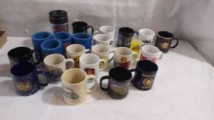 lot 19320 image: railroad coffee mugs and koozies