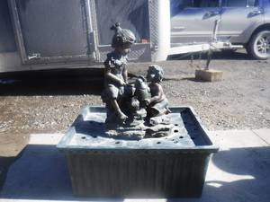lot 11793 image: Children and fish outdoor fountain