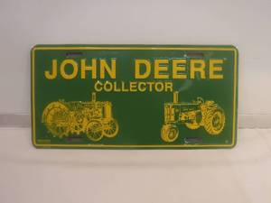 lot 11799 image: john deere license plate
