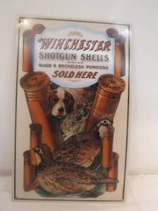 lot 11802 image: metal Winchester shot gun shell advertising sign